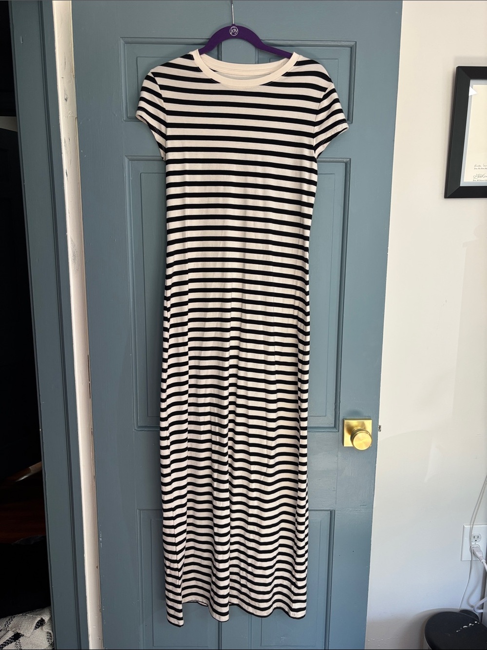 a new day Black and White Striped Maxi Dress